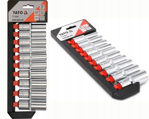 НАБОР ДЛИННЫХ ГОЛОВОК НАБОР 10 ЭЛЕМЕНТОВ 1/2'' 10-24MM YATO