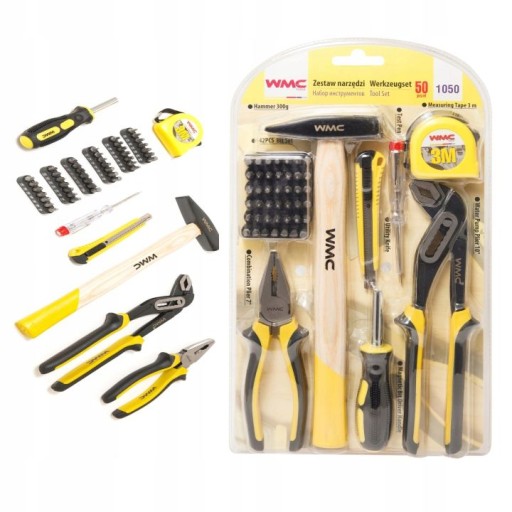 НАБОР ИНСТРУМЕНТОВ НАБОР ИНСТРУМЕНТОВ 50 EL ОТВЕРТКИ БИТЫ ЩИПЦЫ WMC ИНСТРУМЕНТЫ