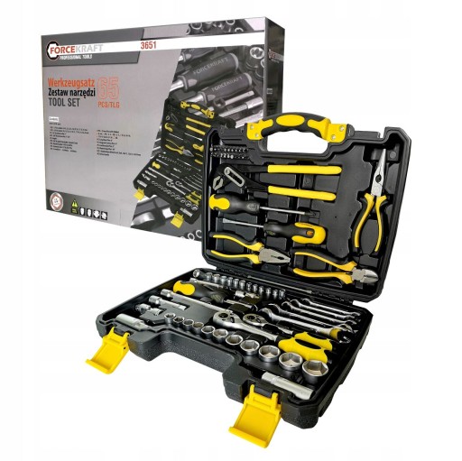 НАБОР НАБОР ИНСТРУМЕНТОВ КОРОБКА 65 шт. НАСАДКИ ДЛЯ ОТВЕРТОК 1/4