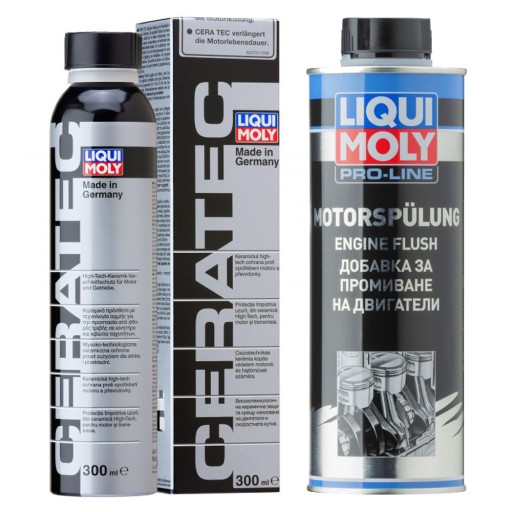 LIQUI MOLY CERATEC SET 300 мл + PROLINE ENGINE FLUSH 500 мл