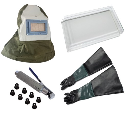 ПЕСКОСТРУЙНАЯ МАСКА ПЕРЧАТКИ ПИСТОЛЕТ 3 БЫСТРО