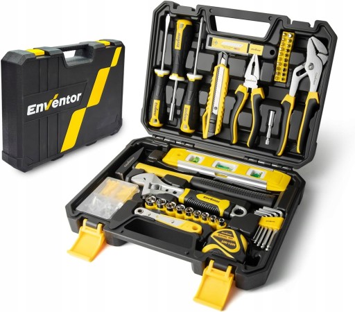 НАБІР ІНСТРУМЕНТІВ Ящик для інструментів, 108 предметів, ключі, насадки Enventor