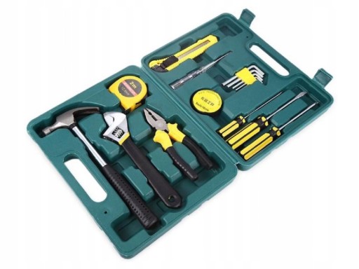 НАБІР ІНСТРУМЕНТІВ 16 ЕЛЕМЕНТІВ ВАлізА МОЛОТОК ВИВІРТКИ КЛЮЧІ ДОМАШНЯ МАЙСТЕРНЯ