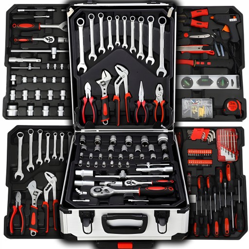 НАБІР ІНСТРУМЕНТІВ 187 ЕЛ. ВУГЛЕЦЕВА СТАЛ XXL КОРПУС ВИВІРТКИ КЛЮЧІ