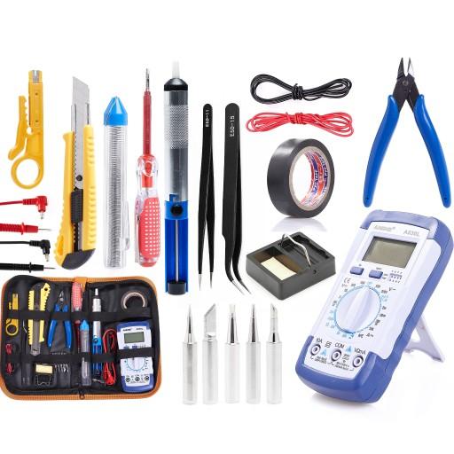 НАБОР ИНСТРУМЕНТОВ 20 ЭЛЕМЕНТОВ ПРИНАДЛЕЖНОСТИ ДЛЯ ПАЙКИ TECHREBAL BIG SET