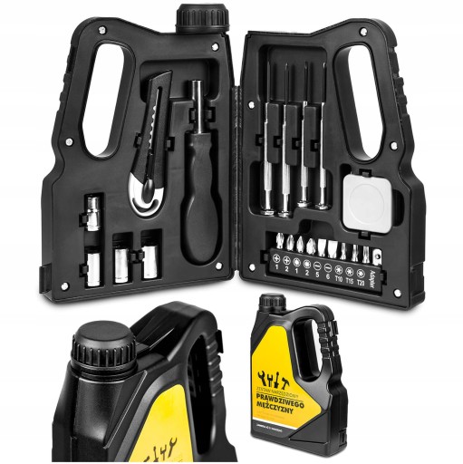 НАБІР ІНСТРУМЕНТІВ 21 ЕЛЕМЕНТ У КАНІСТРИ - ЧУДОВИЙ ПОДАРУНОК ДЛЯ БАТЬКА