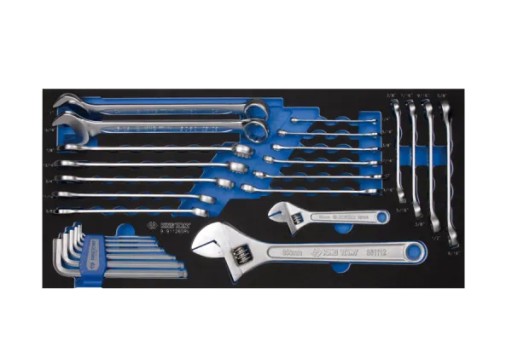 НАБОР ИНСТРУМЕНТОВ 26 шт. ДЮЙМОВЫЕ КЛЮЧИ + РАЗВОДНЫЕ КЛЮЧИ 6 И 12 ДЮЙМОВ, ВСТАВКА
