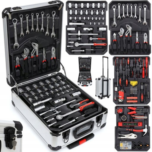 НАБОР ИНСТРУМЕНТОВ 419 ЭЛЕМЕНТОВ ЧЕХОЛ НА КОЛЕСАХ 4 ЯЩИКА ТОРЦОВЫЕ КЛЮЧИ
