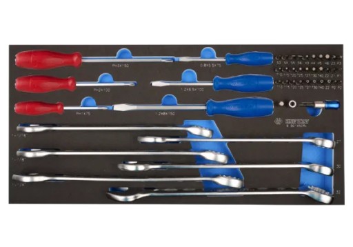 НАБОР ИНСТРУМЕНТОВ 45 шт. ДЮЙМОВЫЕ КОМБИНИРОВАННЫЕ КЛЮЧИ, БИТЫ 1/4