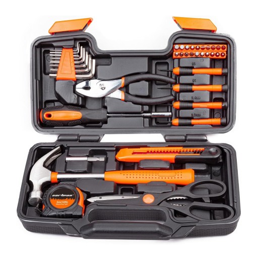 НАБІР ІНСТРУМЕНТІВ ДЛЯ DIY МОЛОТОК ВИКРУТКА ЩИПЦІ НІЖ 39 ЕЛ