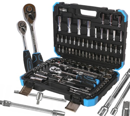 НАБОР ИНСТРУМЕНТОВ ТОРЦОВЫЕ ГОЛОВКИ С ТРЕПОВКАМИ КОРОБКА ДЛЯ ИНСТРУМЕНТОВ 94 EL CRV СТАЛЬ