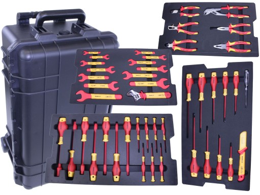 ИЗОЛИРОВАННЫЙ НАБОР ИНСТРУМЕНТОВ 1000В - 45ПКС