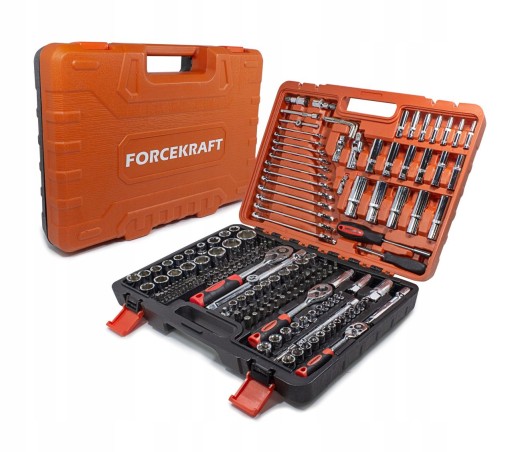 НАБОР ИНСТРУМЕНТОВ ТОРЦОВЫЕ КЛЮЧИ БИТЫ АДАПТЕР 1/2 1/4 3/8 КОРПУС FORCEKRAFT