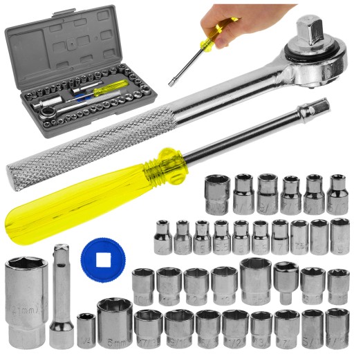 НАБІР ІНСТРУМЕНТІВ КЛЮЧІВ ТОРЦЕВІ, ЧОХАЛ 40 ПРЕДМЕТ.