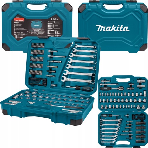 НАБІР ІНСТРУМЕНТУ MAKITA 120 ЕЛ. ГІЗДОВІ КЛЮЧІ, БІТИ, ТРІСКАВКА, ПЕРЕХОДНИКИ