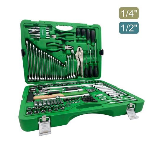 ЗМІШАНИЙ НАБІР ІНСТРУМЕНТУ 12-КУТОВІ 1/4 1/2 ГАЙКОВІ КЛЮЧІ 150EL TOPTUL