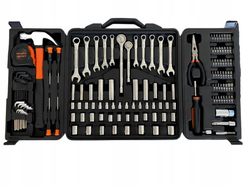 НАБІР ІНСТРУМЕНТІВ NOVAKEY 142 ЕЛЕМЕНТИ CRV ЧОХАЛ КЛЮЧІ ГНІЗДИ БІТИ