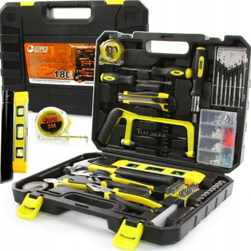 НАБІР ІНСТРУМЕНТУ РОЗРИХЛЮВАЧ 180 ЕЛ. CRV МАЙСТЕРНЯ ВАЛІЗ КЛЮЧІВ РОЗЕТКИ БІТИ