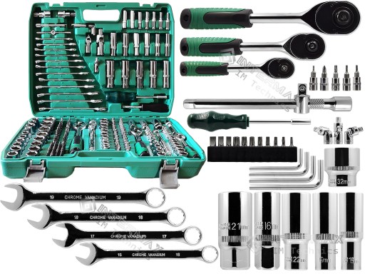 НАБОР ИНСТРУМЕНТОВ ТОРЦОВЫЕ КЛЮЧИ 4-32 БИТЫ TORX С ТРЕЩОТКОЙ, 215 ШТ.