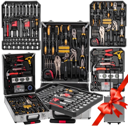 НАБІР ІНСТРУМЕНТІВ КОФЕРА ДЛЯ ІНСТРУМЕНТІВ 750 ЕЛЕМЕНТ КЛЮЧІ XXL, РОЗЕТКИ, ВИВІРТКИ