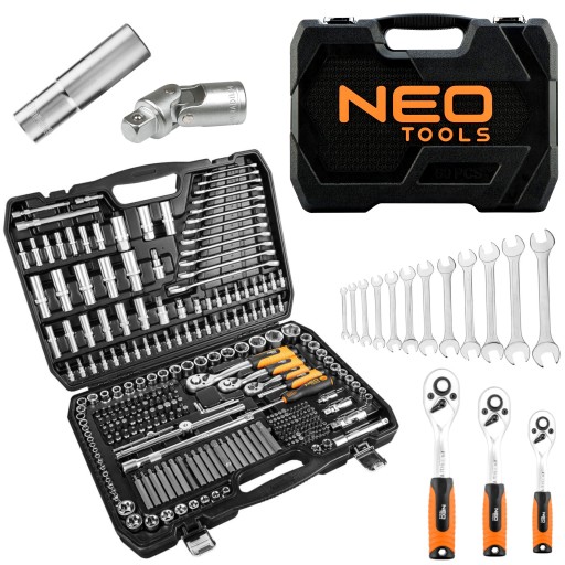 НАБОР ИНСТРУМЕНТОВ для мастерской, торцевые ключи, 300 шт., накладки, инструменты