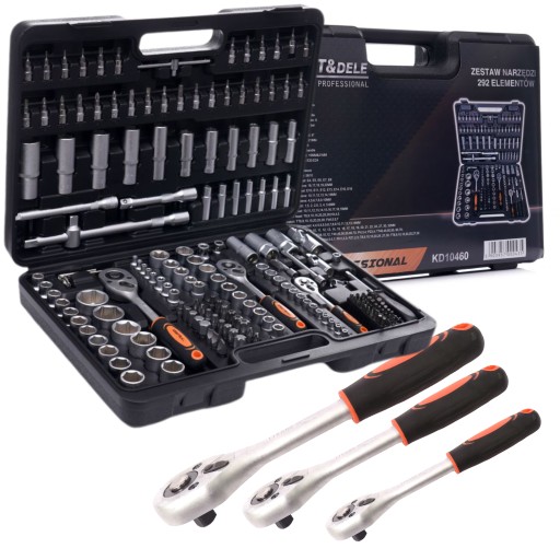 НАБІР ІНСТРУМЕНТІВ ГАЙКОВІ КЛЮЧІ 290 ШТАТІВ НАВІСКИ TORX 1/2
