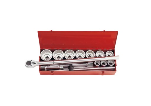 НАБІР РОЗЕТОК 1'' 14 шт. КАСЕТА Король Тоні