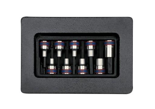 НАБОР НАСАДОК HEX 1/2 IMBUS, ДЛИН. 4–17 мм, ВСТАВКА ДЛЯ ТЕЛЕЖКИ, 9 шт. Король То