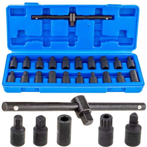 НАБОР ТОРЦЕВЫХ ГОЛОВОК 3/8 ДЛЯ МАСЛЯНЫХ ПРОБОК 21EL