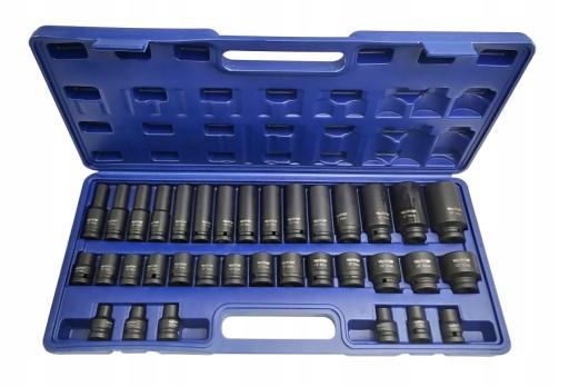 НАБОР ГОЛОВОК УДАРНЫХ ГОЛОВОК 1/2 35 ШТ. 8-32 ММ ADLER