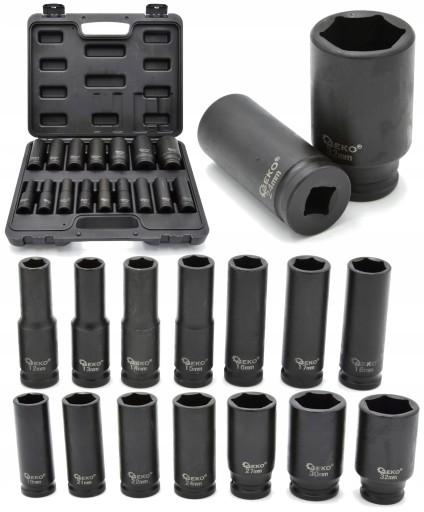 НАБОР ТОРЦЕВЫХ КЛЮЧЕЙ ДЛИННЫХ УДАРНЫХ ТОРЦЕВ 1/2'''' 10-32MM 16 шт.