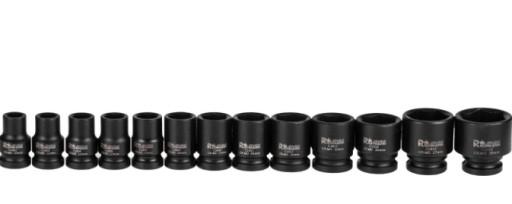 НАБОР УДАРНЫХ НАСАДОК 1/2 ДЮЙМА 10-30 ММ, 13 ЭЛЕМЕНТОВ.