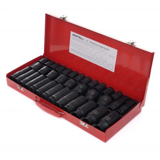 НАБОР УДАРНЫХ НАСАДОК 35 шт. Сталь Cr-Mo 8-32 мм - Kraft&Dele