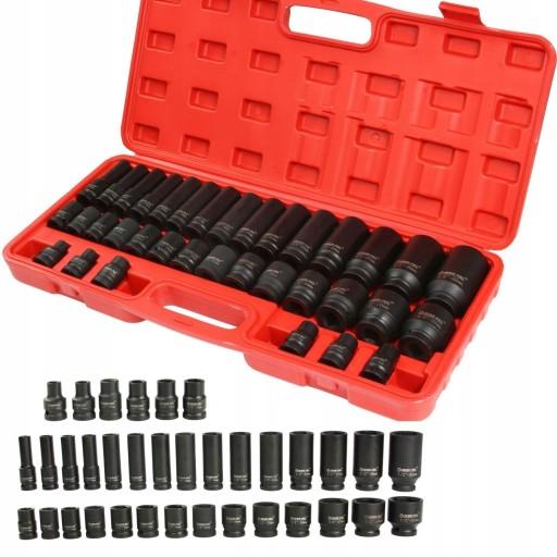 IMPACT SOCKET SET 8-32 IMPACT SOCKETS 1/2 IMPACT 35 ELEMENTS CASE