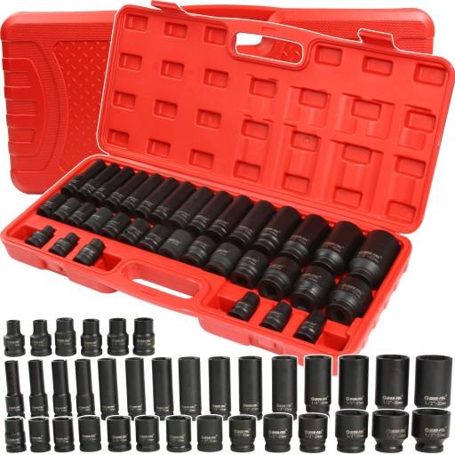 IMPACT SOCKET SET 8-32 IMPACT SOCKETS 1/2 IMPACT 35 ELEMENTS CASE