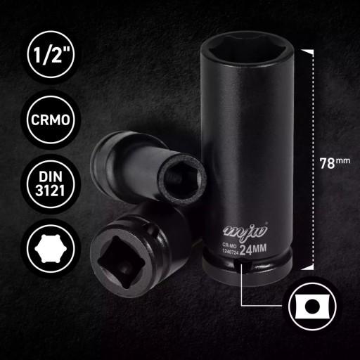 НАБОР ДЛИННЫХ УДАРНЫХ ГОЛОВОК 1/2