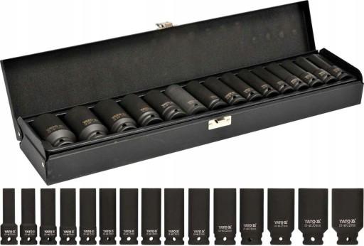 НАБІР ДОВГИХ ГОЛОВОК УДАРНИХ 15 шт YT-1055