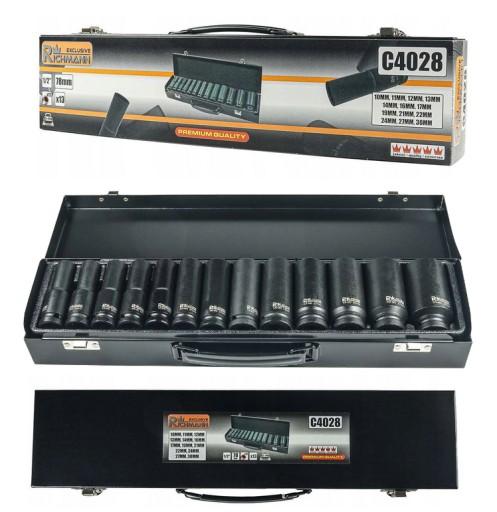 НАБОР УДАРНЫХ НАСАДОК 12-УГЛОВЫХ ДЛИННЫХ 1/2