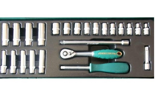 Набор торцевых головок 1/4 25cz. ЛАЙНЕР JONNESWAY-ЛОДКА