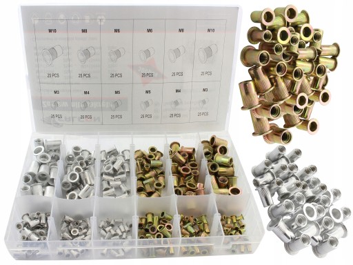 НАБОР ЗАКЛЕПОЧНЫХ ГАЙОК M3-M10 MIX 300 EL ЗАКЛЕПОЧНАЯ ГАЙКА