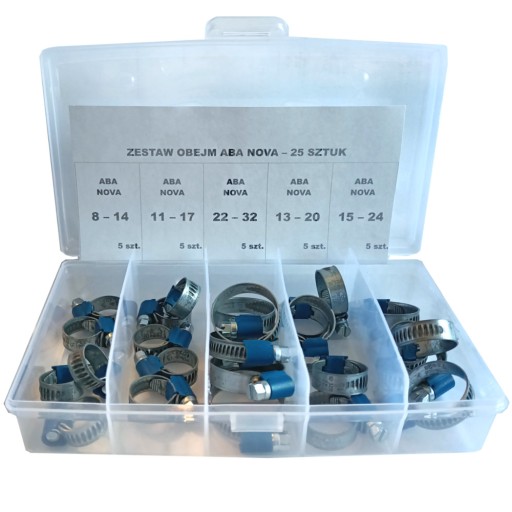 НАБІР ЗАЖИМІВ ДЛЯ КАБЕЛІВ ABA NOVA, W1, 25 шт