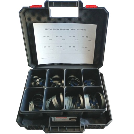 НАБІР ЗАЖИМІВ ДЛЯ КАБЕЛІВ ABA NOVA, W1, 50 шт