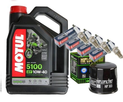 ZESTAW OLEJ MOTUL 10W40 4L FILTR ŚWIECE YAMAHA YZF600 THUNDERCAT 95-03 - MOTUL OIL SET 10W40 4L ЗАГЛУШКИ ФИЛЬТРА YAMAHA YZF600 THUNDERCAT 95-03