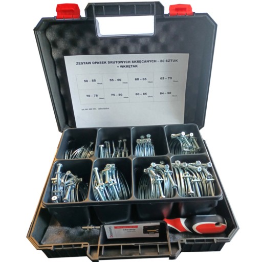 НАБОР ПРОВОЛОЧНЫХ ЛЕНТ С ВИНТАМИ 80 шт. + ОТВЕРТКА БЕСПЛАТНО