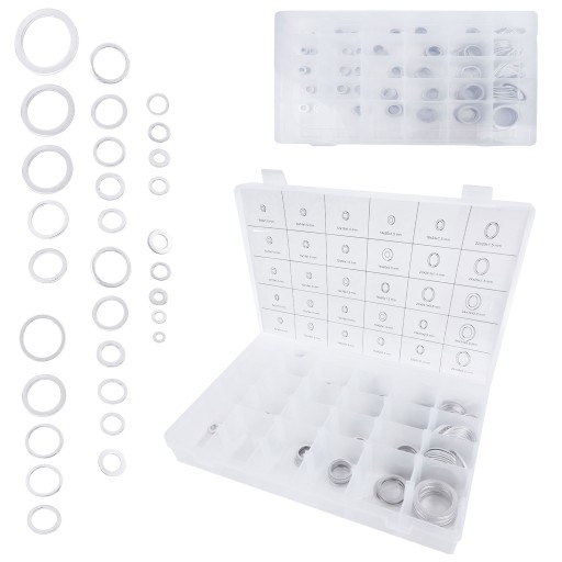 НАБІР АЛЮМІНІЄВИХ ШАЙБ 300 ШТ