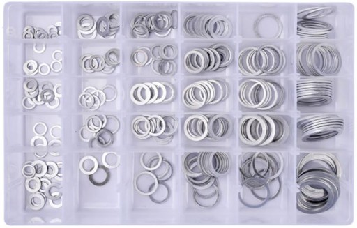 НАБІР ШАЙБ АЛЮМІНІЄВИХ 5-28мм 300 шт