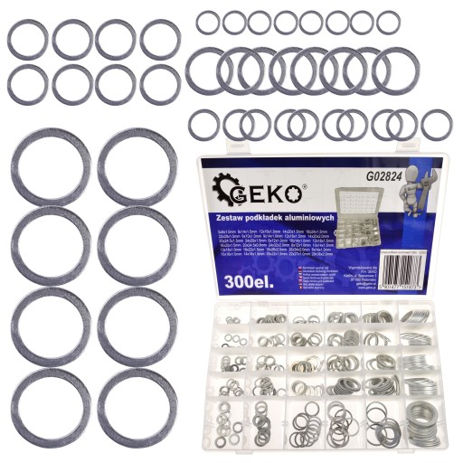 НАБІР АЛЮМІНІЄВИХ КОЛОДОК 300 ШТ. МІКС 30 РОЗМІРІВ ОРГАНІЗАТОР