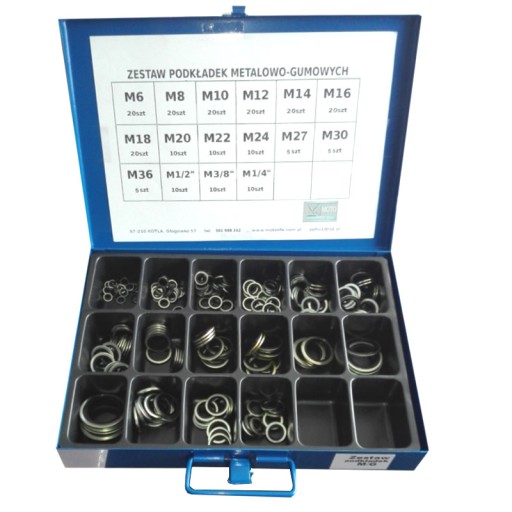 КОМПЛЕКТ МЕТАЛЕВО-ГУМОВИХ ШАЙБ 215 ШТ