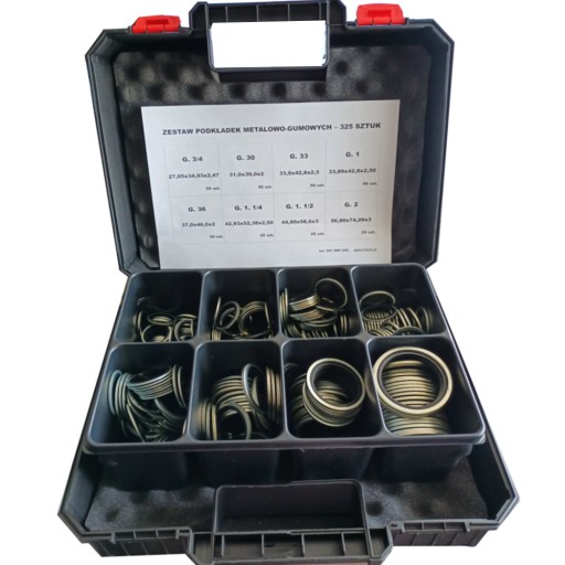 НАБОР МЕТАЛЛОРЕЗИНОВЫХ ШАЙБОК 325 шт.