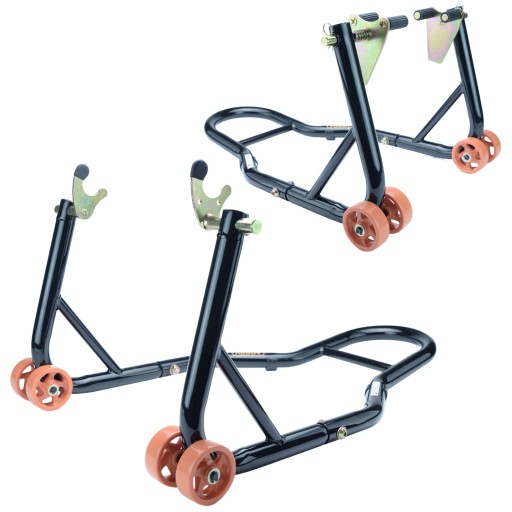 НАБОР! Подъемная подставка для мотоцикла Задние V-образные ролики + передняя вилка